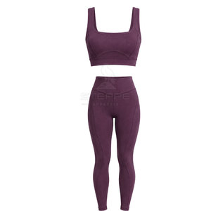 Ensemble de yoga premium uni pour l'entraînement et la gym, tissu écologique à séchage rapide, toucher doux, design respirant pour le quotidien - Product Image 3