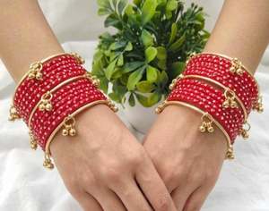 Professional Manufactures Custom Embroidery Design Stainless Steel High-quality Kashmiri <b>Bangles</b> Set Services Wedding Churiya - Product Image 4
