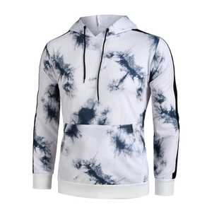 Sweat-shirt unisexe à capuche en polaire oversize, manches classiques, respirant, décontracté, hiver, blanc, bleu uni, tendance, avec poche, style urbain - Product Image 2