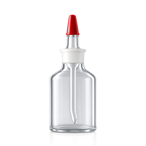 Flacon compte-gouttes de laboratoire avec pipette en verre et embout en caoutchouc – Contenant de distribution de liquides de précision pour réactifs chimiques - Product Image 1
