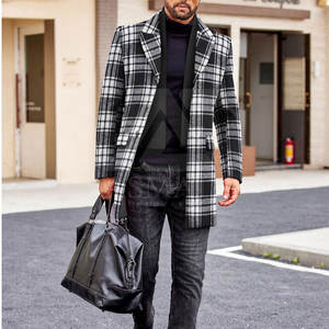 Manteau long en laine pour homme, professionnel, pour l'hiver, chaud, formel, en vente - Product Image 5