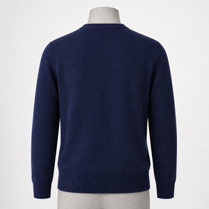 Pull en cachemire pour homme à col rond, séchage rapide, respirant, toucher doux, col classique, construction confortable pour le froid - Product Image 2