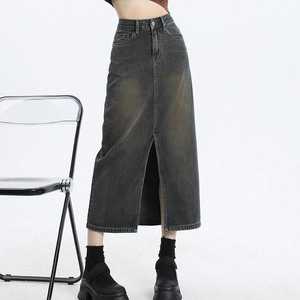 OEM 2026 <b>Plus</b> <b>Size</b> Womens Wrap <b>Skirt</b> Summer Natural Waist <b>Denim</b> Jeans <b>Long</b> <b>Skirts</b> - Product Image 4