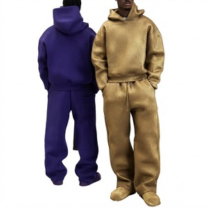 Conjunto de Sudadera con Capucha y Pantalones Unisex 100% Algodón, Estilo Urbano, Transpirable, Elástico en Cuatro Direcciones, Ecológico, Corte Regular, Largo Completo - Product Image 6