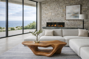 Mesa de Centro de Madera Maciza Moderna y Duradera Hecha a Mano con Diseño Sostenible y Base de Madera Natural para Decoración de Sala de Estar - Product Image 6