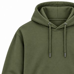 Mens Olive Pullover <b>Hoodie</b> <b>Plain</b> Long Sleeve Casual Sweatshirt Custom Logo Streetwear Sportswear Gym Top Shoukat Apparel - Product Image 4