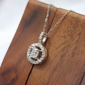 Collar de Diamantes de Alta Gama, Oro Blanco de 14K, Diamante Cultivado en Laboratorio de 1.30Ct, Vintage, E VVS, Certificado IGI, 16 Pulgadas, Joyería Fina al por Mayor - Product Image 4