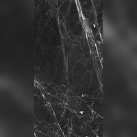 Carreaux de mur et de sol en céramique modernes de style Nero Marquina poli, briques réfractaires, veinage noir profond, antidérapants, émaillés, grand format