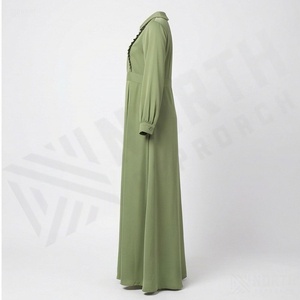 Abaya musulmane de qualité supérieure, tissu personnalisé, couleurs unies, emballage personnalisé, designs sur mesure, vente en gros, vêtements islamiques pour femmes - Product Image 3