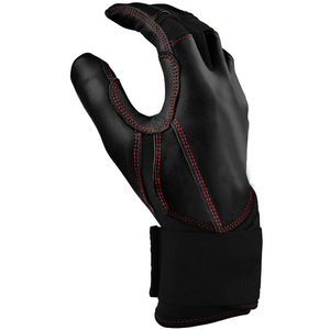 Guantes de Bateo de Béisbol y Sóftbol Profesionales al por Mayor, de Cuero Negro Transpirable, con Cierre de Gancho y Bucle Ambidiestro, Color Personalizado - Product Image 3