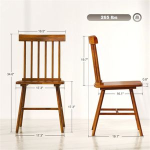 Set di Quattro Sedie da Pranzo Marrone Chiaro, Poltrona da Cucina con Seduta in Legno per Casa o Ufficio - Product Image 6