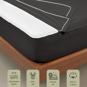 Sábana Ajustable Premium con Cierre de Cremallera Fácil de Usar |   Tela Suave y Transpirable |   Colchón Perfecto, Sin Arrugas, Confortable |   2026 - Product Image 4