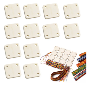 Ensemble de cartes tissées artisanales en os de buffle, écologiques et rustiques, pour métier à cartes, artisanat textile, forme naturelle polie, DIY, maison moderne - Product Image 6