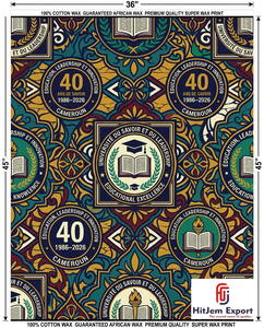 Fabricante de Telas Africanas de Lujo con Estampado de Cera, Proveedor Textil Personalizado para Celebraciones de Aniversarios Universitarios y Convenciones, OEM ODM - Product Image 3