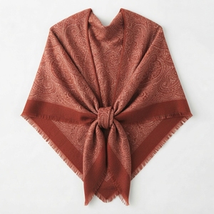 Factory Direct Wholesale Premium Knitted Shawl Wrap Warm Winter Cashmere Touch Scarf Custom Colors Oversized <b>Ladies</b> Poncho <b>Capes</b> - Product Image 6