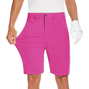 Shorts de golf décontractés pour hommes, 100 % coton tissé, taille mi-haute, anti-UV, logo avant, performance, vêtements de sport, OEM, export Pakistan - Product Image 1