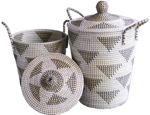 Panier de rangement en herbe de mer fait main, écologique, best-seller, prix compétitif, paniers à linge en osier bohème pour la décoration de la maison - Product Image 4