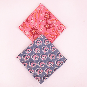 Handcrafted Block Printed Cotton <b>Bandanas</b> Featuring Traditional Motifs Floral Paisley Geometric Patterns Various Face Cover - Product Image 2