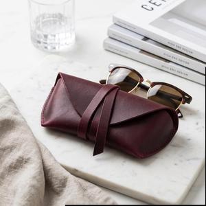 Soft Cowhide Leather Heavy Duty Smell Proof Classic Protection <b>Glasses</b> Case Genuine Pouch Luxury Slim Handmade Vintage <b>Reading</b> - Product Image 1
