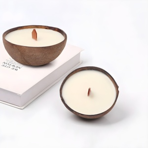 Luxury Modern <b>Candle</b> Jars Coconut Shell Bowl Scented <b>Candles</b> Private Label Luxury <b>Gift</b> Box Set - Product Image 4