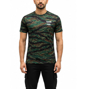 เสื้อยืดแฟชั่นผ้าถักเนื้อแน่นสำหรับผู้ชาย แขนสั้น สวมใส่สบาย ระบายอากาศได้ดี แห้งเร็ว น้ำหนักเบา เหมาะสำหรับใส่ในชีวิตประจำวันและกิจกรรมกลางแจ้ง - Product Image 3