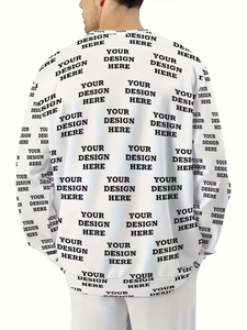 Custom Oversized Men's Sweatshirt for Autumn And Winter Featuring Halloween And Christmas Designs/Texts A Personalized Stylish - Product Image 3