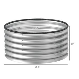 Set di 2 Fioriere in Metallo Argento Facili da Montare 90x90x45 cm con Bordo di Sicurezza per Serre e Giardini - Product Image 3