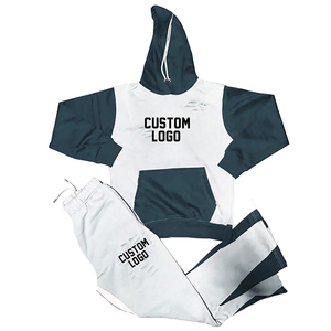 New Arrival <b>Top</b> Quality <b>Distressed</b> Vintage Style Custom Flared Tracksuit Screen Printed 100% Cotton Men's 2 Piece Tracksuit Sets - Product Image 6