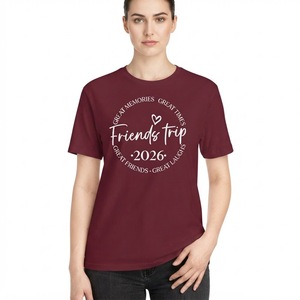 T-shirts personnalisés pour voyages entre amis, impression DTF DTG, t-shirts de voyage en groupe, t-shirts de vacances assortis, vêtements en gros, OEM ODM - Product Image 1