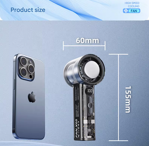 พัดลมพกพาไร้ใบพัด X05 โปร่งใส ดีไซน์เมคคา ความเร็วสูงพิเศษ ระบบระบายความร้อน มินิแคนนอน สำหรับเดินทางกลางแจ้ง ใช้งานง่ายด้วยปุ่มกด แรงลมเทอร์โบทรงพลัง - Product Image 4