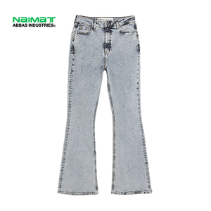 Jeans en denim pour femmes, design personnalisé, taille élastique, coupe skinny, pantalon léger en denim d'été pour femmes - Product Image 4