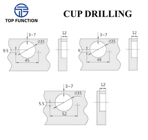 AODELI Modern Metal Wide Opening 165 Degree Cup 35mm Soft Closing Hydraulic Hinge for <b>Corner</b> Kitchen <b>Cabinet</b> Applications - Product Image 6