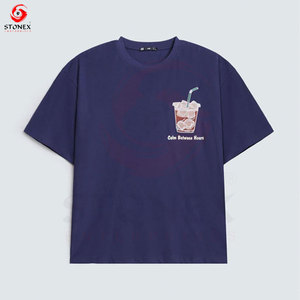 Camiseta de Moda para Hombre, Hombros Caídos, Corte Holgado, Manga Corta, Algodón Premium Estampado, para Uso Casual y Estilo Urbano - Product Image 3