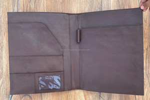 Carpeta de cuero de gamuza con herramientas manuales 2024, carteras grandes de punto de vaquero, cartera Floral multifunción, carpeta de documentos de piel de vaca - Product Image 4