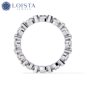 แหวนสัญญาแบบโซลิแทร์ทรงกลมเจียระไนบริลเลียนท์ ตัวเรือนทองคำ 18k 14k 9k พร้อมการตกแต่งคุณภาพสูง ราคาดีที่สุด - Product Image 2