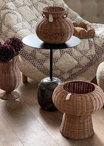 Vase en rotin naturel fait main pour un style de maison moderne et une décoration intérieure, vase décoratif de table - Product Image 3