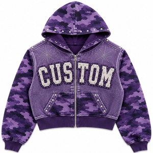 Hoodie zippé ton sur ton pour homme, style streetwear décontracté, pour la production en gros des marques de streetwear américaines - Product Image 4