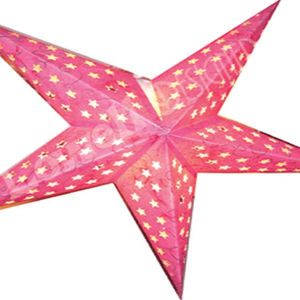 Adorno Navideño Colgante Personalizado al por Mayor, Lámpara de Papel en Forma de Estrella Hecha a Mano con Técnicas de Bordado e Impresión - Product Image 1