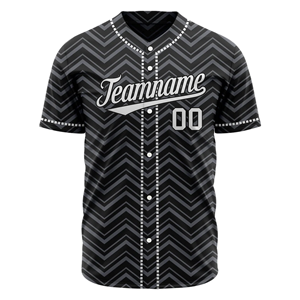 Uniformes de Béisbol Premium de Primera Calidad con Camisetas de Malla de Alta Calidad y Jersey con Cuello en V, Botones Frontales y Manga Corta en Negro - Product Image 2