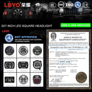 DOT LED phare de <span class=keywords><strong>voiture</strong></span> haute basse lampe de camion 7x6 5x7 pouces 6x7 pouces phare à yeux d'angle phares rectangulaires pour Jeep XJ YJ - Product Image 2