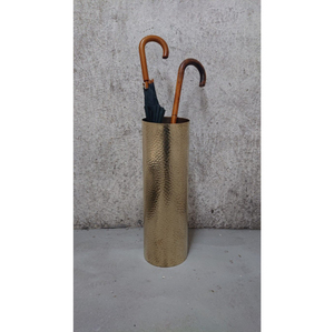 Elegante Soporte para Paraguas de Metal con Acabado en Latón Antiguo, Decoración Martillada, Soporte Alto Dorado para Paraguas para Hogar y Oficina, en Oferta - Product Image 1