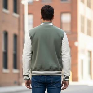 Fashionable Men's Varsity Jackets 100% <b>Wool</b> Embroidery Windproof Breathable Winter Wear Baseball Style OEM Supply - Product Image 2