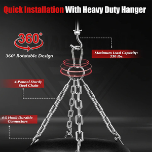 Sac de frappe suspendu pour adultes, sac de boxe lourd en cuir PU de 4 pieds, sacs de frappe lourds en PU de bonne qualité avec remplissage de sable - Product Image 5