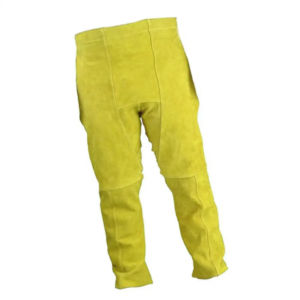 Pantalon de soudeur en cuir de vachette de qualité supérieure, résistant, pour la protection des jambes, vêtements de travail pour la construction et la soudure - Product Image 6