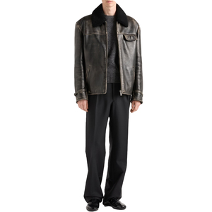 Veste en cuir Nappa sur mesure pour homme, tendance du moment, en peau d'agneau de luxe, zippée, pour l'hiver, ODM OEM, excellente qualité. - Product Image 3