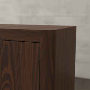 ตู้ไซด์บอร์ด 4 บาน รุ่น Soft Edge ทำจาก MDF ทันสมัย พร้อมผิวไม้โอ๊คแท้ กันน้ำได้ - Product Image 5