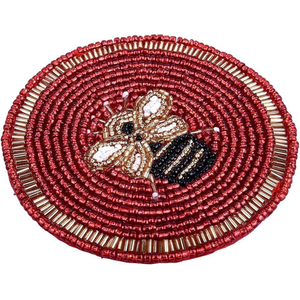 Minimalist Beaded Glass Coasters Waterproof Luxury <b>Table</b> Accessory for Wedding Decor <b>Mats</b> & Pads - Product Image 6