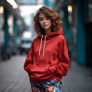 Sweat à capuche surdimensionné, doux et confortable, de haute qualité, épais, décontracté / en coton - Product Image 2