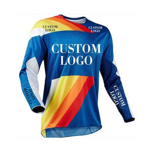 Jersey de Motocross Unisex de Primera Calidad, Transpirable, Tallas Grandes, Diseño de Logotipo Personalizado, % Poliéster, Venta Directa de Fábrica, Precio Bajo, Adultos - Product Image 1