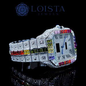 Reloj de Cuarzo Cuadrado de Lujo para Mujer con Detalles de Diamantes, Esfera con Números Romanos, Correa de Acero Inoxidable, Pantalla Analógica - Product Image 5